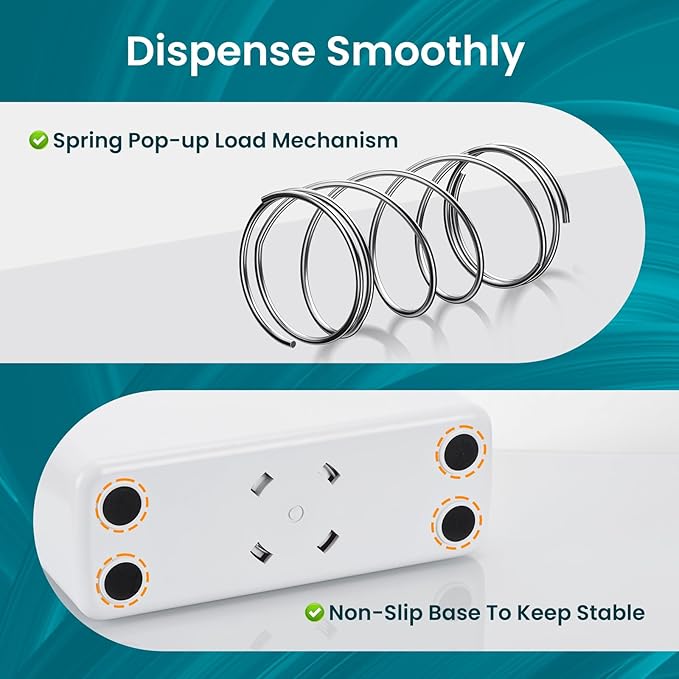 Countertop Paper Towel Dispenser Universal Fit for Multifold, Z-Fold Trifold Hand Towels, Commercial Napkin Dispenser for Bathroom Home Kitchen Toilet ABS Paper Towel Holder, White
