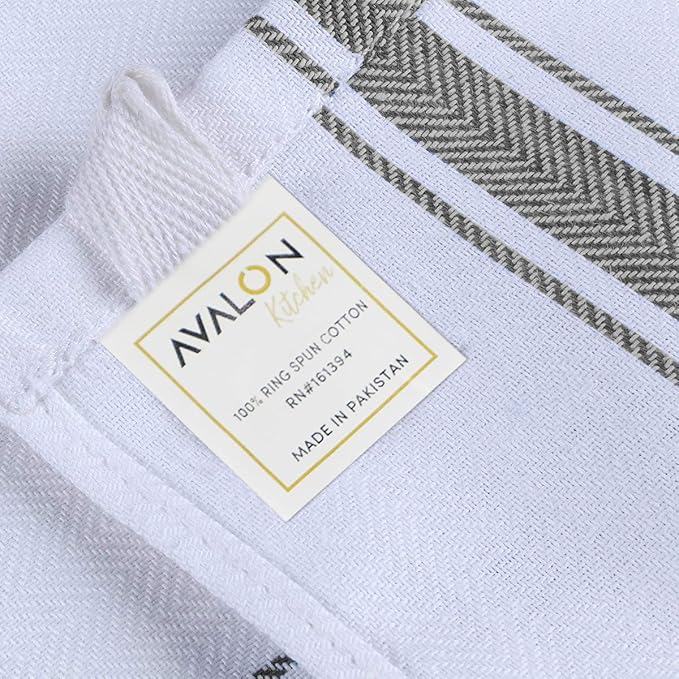 Dish Towels Set (Value Pack of 45) Size 15x25 Inch, 100% Cotton Soft & Absorbent Linen Kitchen Towels, Tea Towels, Reusable Cleaning Cloths for Household Cleaning (Grey)