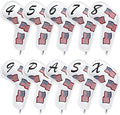US Flag Golf Iron Covers Headcovers - 10pcs Patriotism Golf Club Covers for Irons - White Synthetic Leather Golf Iron Wedge Head Covers fits for PXG, Taylormade, Mizuno JPX MP, Etc.