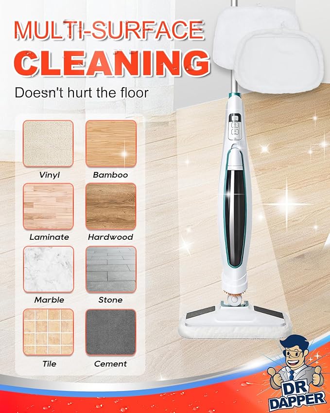 DR DAPPER 4 Pack SMP01 Steam Mop Pads Compatible with Kenmore SM2060 S200 Series, Steam-Mop Reusable Washable Floor Mop Pad for Hardwood Floor Steam Cleaner