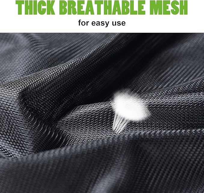 OTraki 20x24 inch Mesh Laundry Bags 2 Pack Fine Mesh Heavy Duty Drawstring Bag Washable Medium Toy Sack Washing Bag for Home Dorm Hotel Camp Beach Travel Storage Black