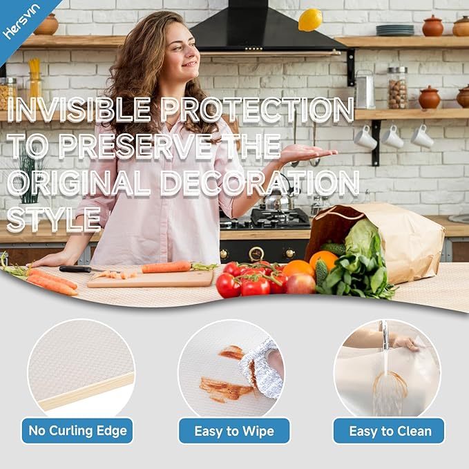 Shelf Liners Drawer Liner for Kitchen Cabinets Non-Adhesive Non Slip, Refrigerator Mats for Shelves, EVA Plastic Cupboard Protector, Waterproof Lining (Clear Flat Dot, 10 in x 20 ft)