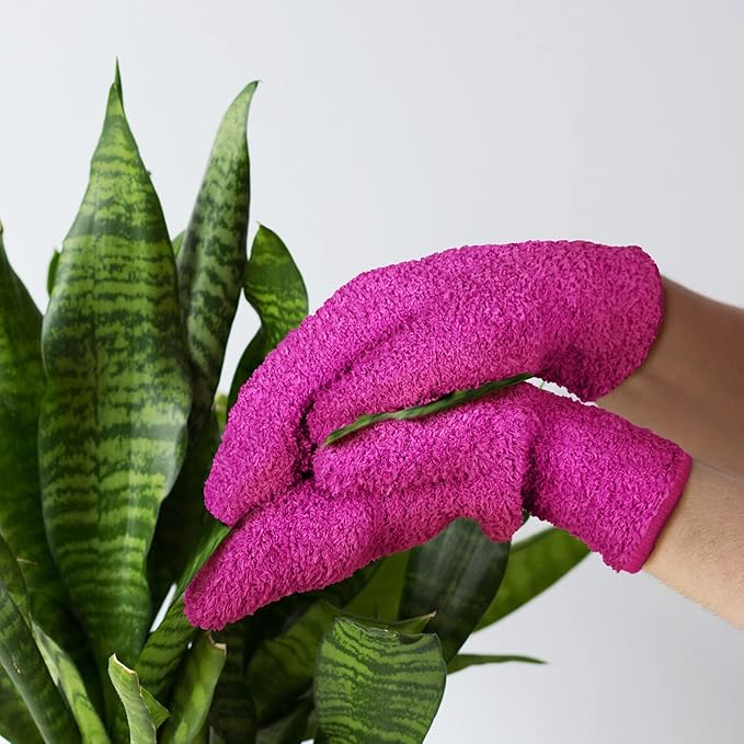 Bencailor 4 Pair Microfiber Dusting Mittens Reusable Women Cleaning Mittens with Thumb for Kitchen
