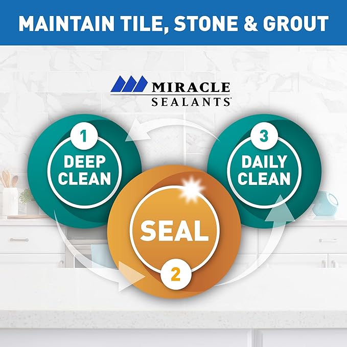 Miracle Sealants Heavy Duty Miracle Grout Cleaner Spray for Natural Stone, Marble, Tile & Grout, Quart, 6 Pack