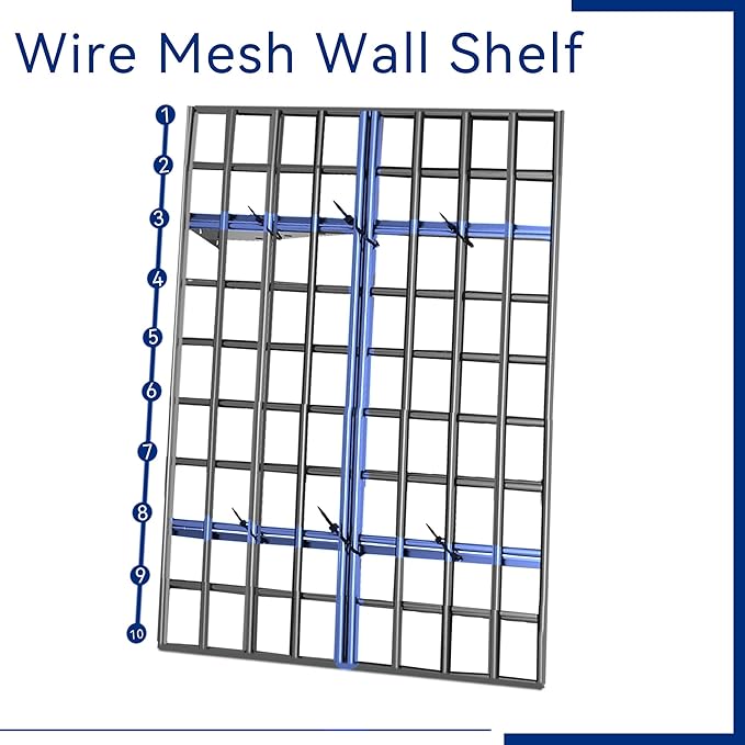 2-Pack Garage Wall Shelving, 2x6ft Walls Shelf Storage Rack, Sturdy Walls Shelves for 1200 LBS, Black, Heavy Duty Garage Shelving Wall Mounted for Storeroom, Kitchens and Basement, 70.86" x 23.6"