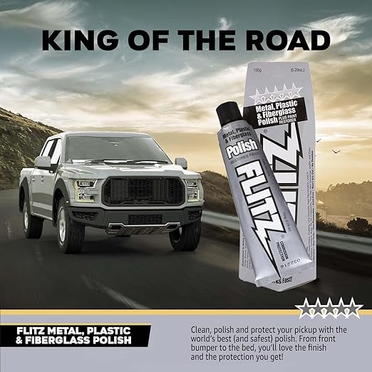 Flitz Multi-Purpose Metal Polish Paste - 5.29oz Tube of USA-Made Chrome Polish - Works on Stainless Steel, Aluminum, Plastic, Jewelry and Cars - Non-Abrasive Cleaner & Rust Remover (10 Pack)