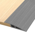 Vinyl Door Threshold Flooring Transition Strip Self Adhesive Carpet Edging Strip for Laminate Doorway Edge Threshold from 2/5" to 3/5" (Light Gray Wood Grain, 6.6 Ft)