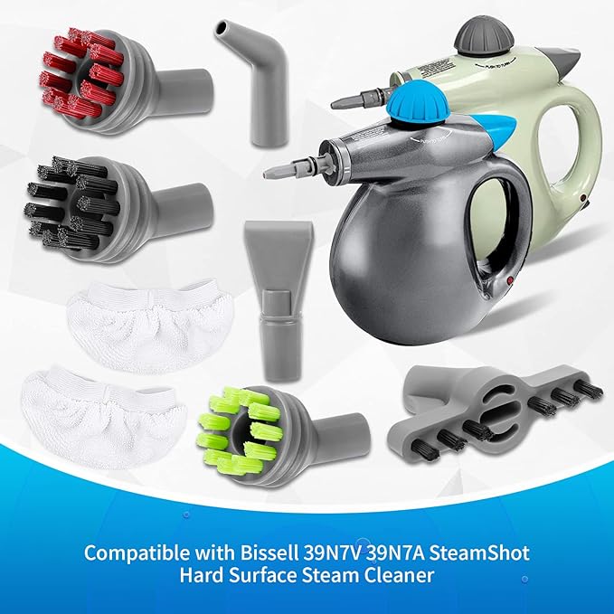 KEEPOW Steam Shot Attachments Compatible with Bissell SteamShot Hard Surface Steam Cleaner 39N7V 39N7A 2994B, Replacement Parts Accessories (8 Pack)