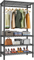 VIPEK V1 Wire Garment Rack 4 Tiers Heavy Duty Clothes Racks for Hanging Clothes Large Clothing Rack Freestanding Closet with Hanging Rod, 35.4'' L X 15.7'' W X 70.9'' H, Max Load 500LBS, Black