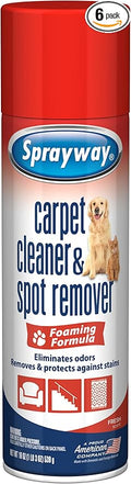 Sprayway Carpet Cleaner (Pet), 19oz | Removes Pet Stains & Odors, Foaming Action | Deep Cleans Carpets & Upholstery | Fresh Scent, Quick-Drying Formula