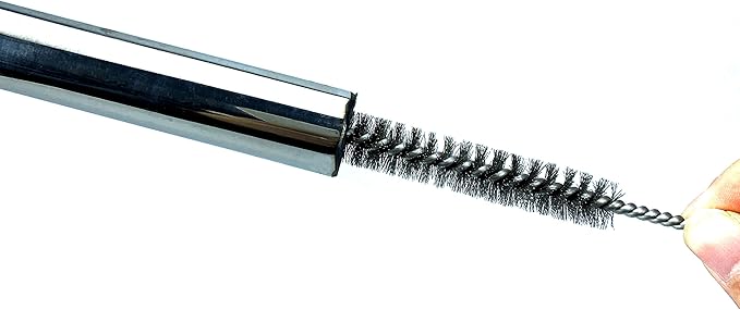 Pipe Cleaning Brush Set Stainless Steel Bristles, 8 Piece Variety Pack for Auto Parts, Bottles, Tubes, Etc.