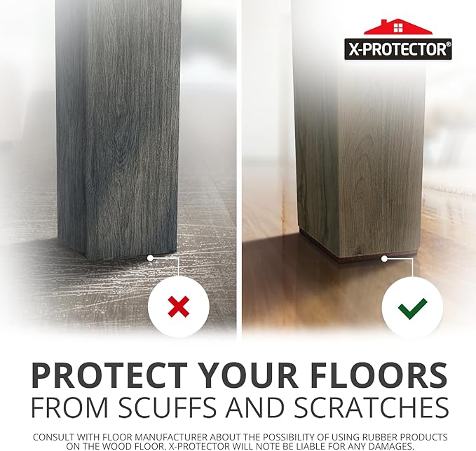 X-PROTECTOR Non Slip Furniture Pads – 12 Premium Furniture Grippers 3"! Best SelfAdhesive Rubber Feet Furniture Feet – Ideal Non Skid Furniture Pad Floor Protectors – Keep Furniture in Place!