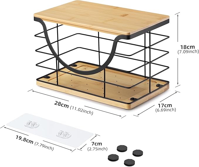 Extra Large Trash Bag Holder Under Sink Organizer Stackable Pantry Organizers and Storage with Lid, Wall Mounted Garbage Bag Dispenser Roll Holder for Kitchen Laundry Room Organization