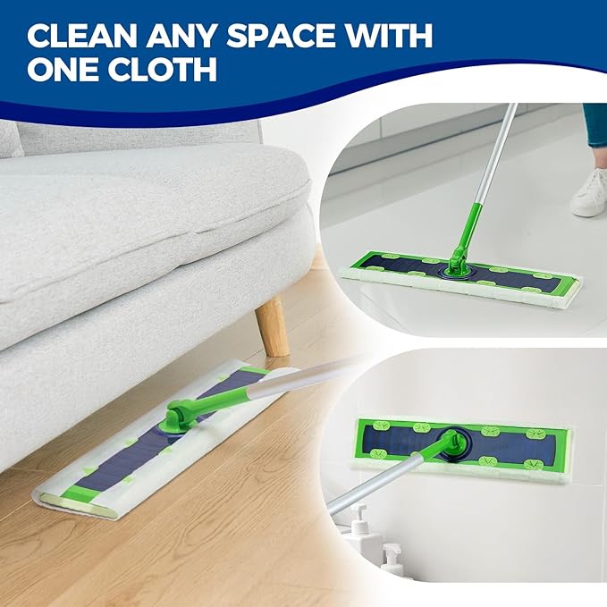 XL Dry Mop Refills Dust Sweeping Cloths Disposable Mop Pads for XL Sweeper X Large Floor Cleaning Mop Refills, 9.84x17.71 Inch, 40 Count