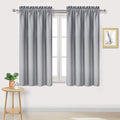 DWCN Blackout Curtains Room Darkening Thermal Insulated Bedroom Curtains Window Curtain Panels, 42 x 54 inches Long, Set of 2 Silver Grey Rod Pocket Drapes