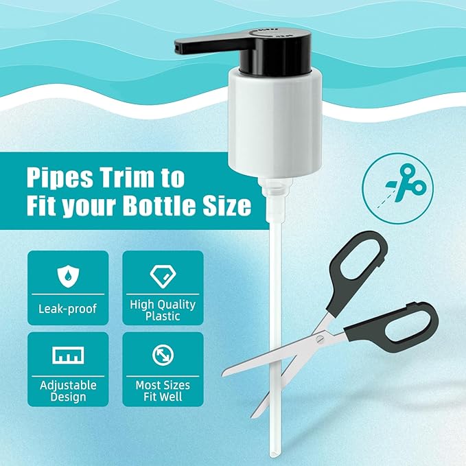2PCS Dispenser Pump Replacement Compatible with MOROCCANOIL Treatment 1.7/3.4/4.2 Fl Oz (Not for Travel Size), Plastic Pumps Head with Lock Clip for Hair Oil Bottle (Bottle Not Included)