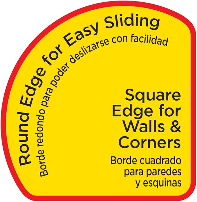 Super Sliders 5 Inch Square Corner Plastic Reusable Furniture Sliders for Carpeted Floors, Durable Foam Pad Surface for Secure Grip (4 Pack, Beige)