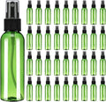 uxcell 100Pack Spray Bottles, 2Oz/60ML Reusable Clear Empty Mist Plastic Mini Travel Bottle Set,Small Refillable Liquid Containers for Household Use, Essential Oil, Cleaning (Green Black)