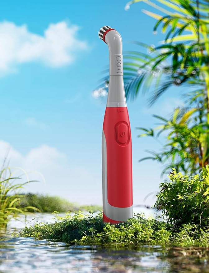 Sweepulire Electric Grout Brush, Battery Operated Power Scrubber with Stainless Steel Wire Brush, Multi-Purpose Tile Grout Cleaner Brush for Cleaning Grout, Tile, Corner, Kitchen, Shower, Tight Space