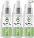Mist N’ Go by Omaze Travel Bathroom Spray for Toilet Spray Odor Eliminator - Travel Toilet Spray for Bathroom Air Freshener Spray for Bathroom Deodorizer - Fresh Linen Regular Size (2oz x3)
