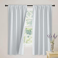RYB HOME White Blackout Curtains for Bedroom, 100% Blackout Thermal Insulated Noise Reducing Curtains for Living Room Nursery, 34 inches Wide by 72 inches Long, 2 Panels Set