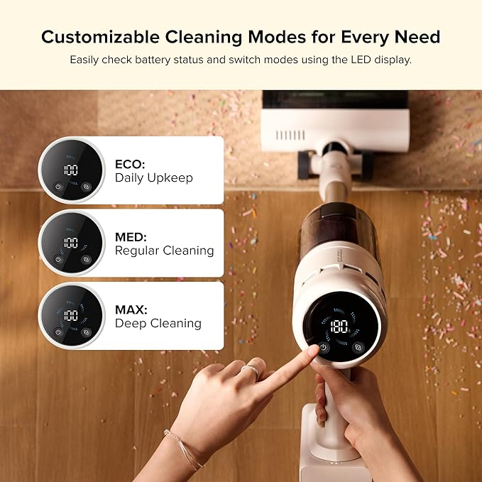 roborock H60 Hub Cordless Stick Vacuum Cleaner with Auto-Empty Dock, 115AW Suction for Carpets and Hard Floors, Vacuum Cleaners with 60-Min Runtime, Anti-Tangle Brush, 140° Green LED Dust Detection