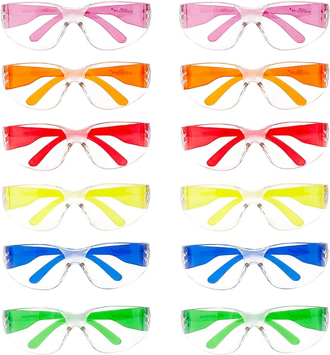 BISON LIFE Safety Glasses - Scratch Resistant Wrap Around Eyewear, Polycarbonate ANSI Z87.1 Impact Resistant Lens