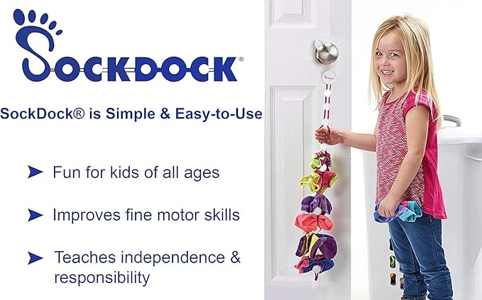 Sock Laundry Solution for Washing Drying & Storing Socks in Pairs, Clip & Hold Socks in Washer Dryer & Closet 2-Pack