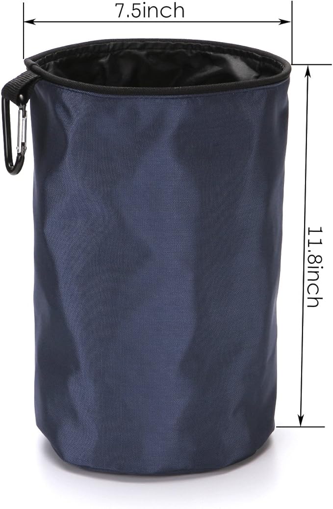 Clothespins Bag Hanging Clothesline Peg Organizer Storage Bags,Dust-proof (navy blue)