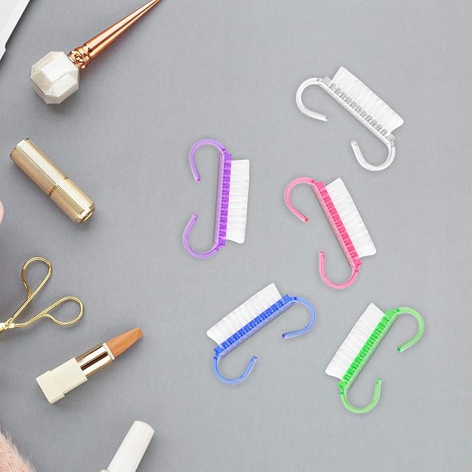 25 Pcs Handle Grip Nail Brush, Fingernail Scrub Cleaning Brushes for Nails and Toes, Hand & Foot Nail Cleaner, Pedicure Manicure Brush for Women, Men, Kids – Multicolor