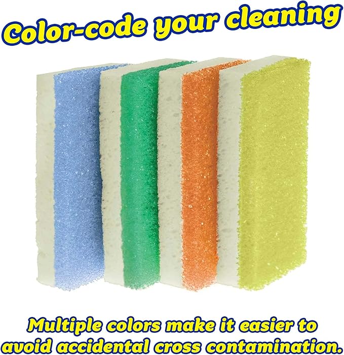 Scrub Daddy Sponge Daddy - Scratch-Free Multipurpose Kitchen & Dish Sponge - BPA Free & Made with Polymer Foam - Stain & Odor Resistant (4 Count)