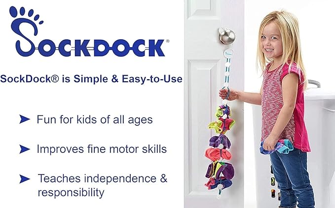 Sock Laundry Solution for Washing Drying & Storing Socks in Pairs, Clip & Hold Socks in Washer Dryer & Closet 2-Pack