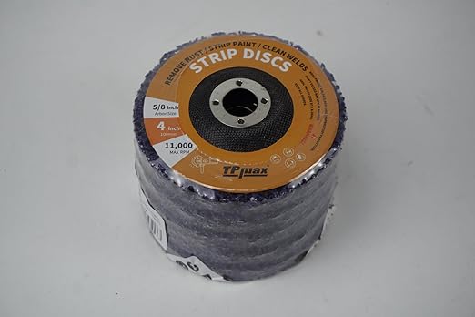 4 inch Stripping Discs Rust Remover Discs Remove Paint and Oxidation 5/8 inch Arbor Clean Discs Poly Strip Disc Angle Grinding Wheel - 5 Pack(Purple)