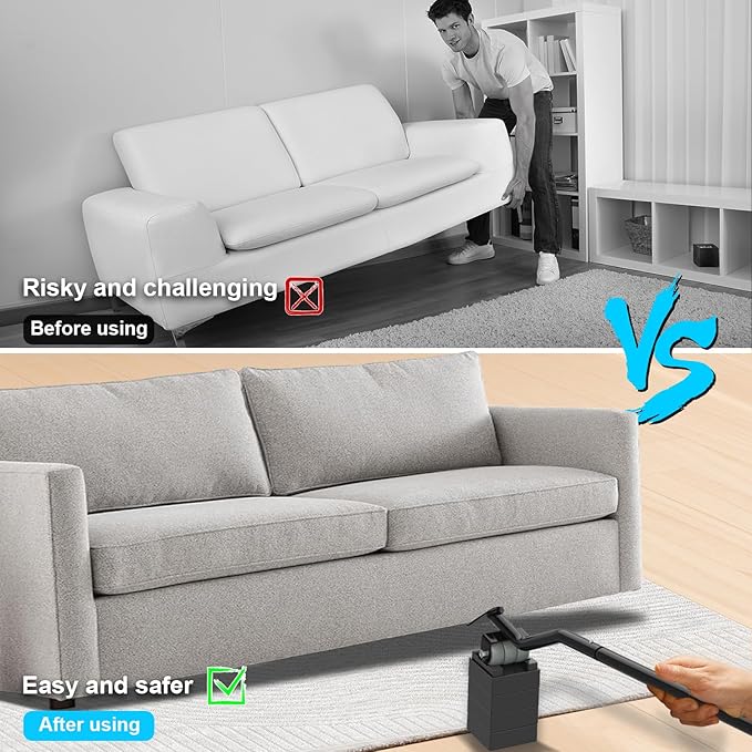 Furniture Lifter Tool: Furniture Lifters for Heavy Furniture Appliance Lifter with 4.4" Adjustable Height Lift Up to 500LB Heavy Items Safely and Easily Lifting Furniture and Appliances