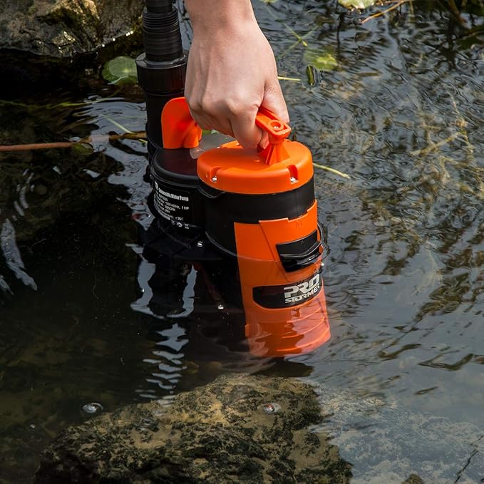 Prostormer Sump Pump, 1/2HP 2110GPH Sumbersible Water Pump, Portable Electric Pump with Build-in Float Switch for pool draining, Crop Irrigation, Yard and Flooded Cellar