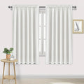 DWCN Blackout Curtains for Living Room Thermal Insulated, Energy Saving & Noise Reducing Bedroom Curtains, Ivory, W 70x L 63 Inch, Set of 2 Rod Pocket Curtain Panels