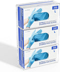 HIIMIEI Glove Holder for Wall Mount: Magnetic Gloves Box Holder, Acrylic Disposable Rubber Latex Glove Dispenser