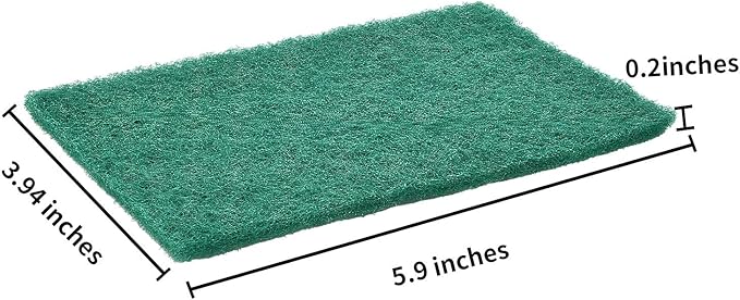 Jetec Scrub Pads Scouring Pads Sponge Dish Scrubber Scouring Cleaning Non Scratch for Kitchen Dishes Cleaning(Green,200 Pieces)