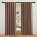 RYB HOME Blackout Curtains 80 inches Long Thermal Insulating Large Window Curtains for Living Room Sliding Glass Door Dining Home Office Backdrop, Mocha, W 42 x L 80 per Panel, 2 Panels