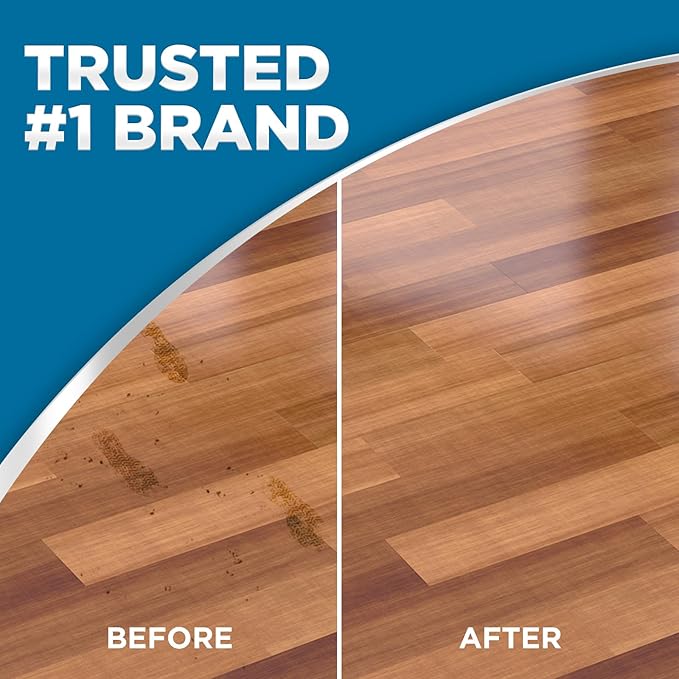 Weiman Hardwood Floor Cleaner and Polish - Cleans Vinyl Tile, Solid, Laminate, Natural Shine, No Residue, Removes Scratches, Leaves Protective Layer, 1 Gallon Mop Soap & 32 Oz Restorer