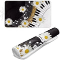 Music Ironing Pad Ironing Blanket Thick Travel Iron Pad Heat Resistant Ironing Board Cover for Table Top, Washer, Dryer,32 x 16 Inch Ironing Mats,Black Piano Daisy