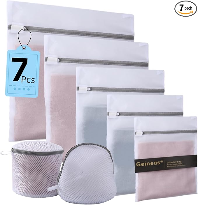 Laundry Bags Mesh Wash Bags Pack of 7 Delicates Bag for Washing Machine for Bra Lingerie Underwear Baby Clothes Socks