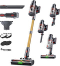 Cordless Vacuum Cleaner, 75Mins/48KPa/580W Self-Standing Vacuum Cleaners for Home, with Anti-Static&Anti-Tangle Brush, LED Touch Screen, Stick Vacuum for Carpets, Pet Hair, Hardwood Floors