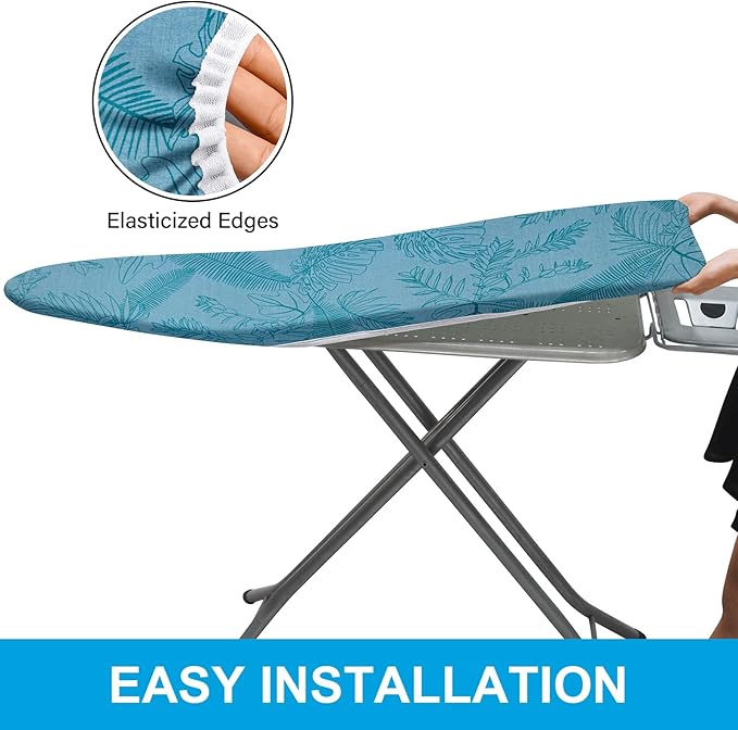 Dalykate Ironing Board Cover and Pad, 15" x 54", Thick Padding, Elastic Edge, Scorch & Stain Resistant, Includes Fasteners & Mesh Cloth