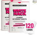 Fragrance Free Laundry Detergent Sheets | Clothes Detergent Laundry Soap Sheets for Travel - Mess-Free, Ultra Concentrated, Recyclable Packaging, Stain Fighting | Unscented, 120 Count