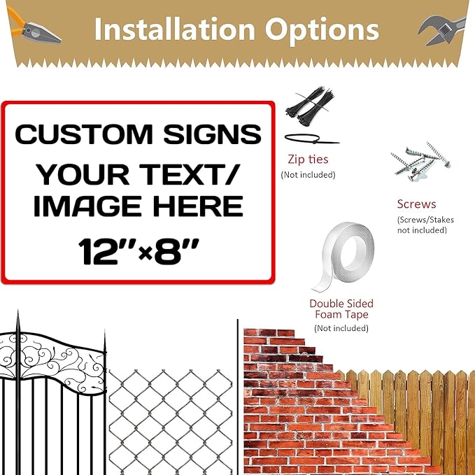 Aluminum Weatherproof Metal Sign Multiple Sizes Custom Personalized Text And picture Here, Black White Traffic Regulation Horizontal Street Signs ,hazard sign,garden sign,custom door sign,Customised business signs