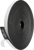 Weather Stripping Door Seal Strip (3/5 Inch X 1/8 Inch X 26Feet), Strong Adhesive, Lightproof, Soundproof, Weatherproof Foam Tape Insulation for Sliding Door, Front Door Frame, Windows- Black