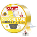 XFasten Self-fusing Silicone Tape Pro, Yellow, 1.5-Inch x 15-Feet, 30mils Non-Adhesive Thick Silicone Repair Tape for Leaky Pipe Drain, Tool Grip, Electrical Wires, PVC Pipe Leak, and Water Sealing