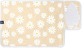 Encasa Homes Ironing Mat/Pad (Small 28"x20") with 3mm Padding & Silicone Iron Rest for Steam Pressing on Tabletop or Bed - Heat Resistant, Portable, Quilting & Travel Blanket - Daisy Beige