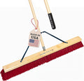 USA Broom 36" Everyday Sweep Indoor/Outdoor Push Broom with 60" Handle. Ideal for Garages & Shops. Durable American Made Steel Brackets-All Stainless Steel Hardware. No Plastic. 100% Made in The USA.